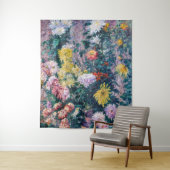 Tenture Caillebotte - Chrysanthèmes blanc et jaune (En situation)