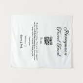 Tenture Caisse de lune de miel scannez le code QR ajouter (Devant (Horizontal))