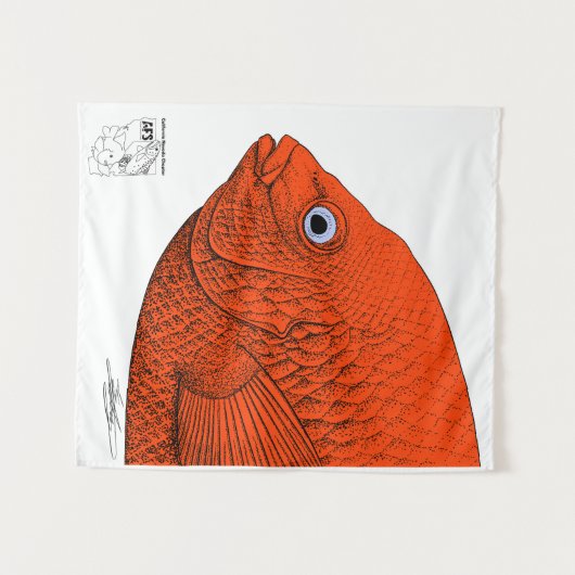 Tenture Cal-Neva AFS poisson art-Soutien des sous-unités é (Devant (Horizontal))