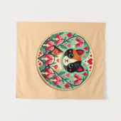 Tenture Calico Chat amour (Devant (Horizontal))