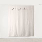 Tenture Calligraphie beige élégante (Devant)