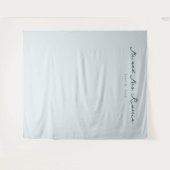 Tenture Calligraphie Bleue Élégante (Devant (Horizontal))