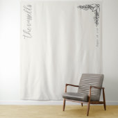 Tenture Calligraphie botanique beige serein (En situation)