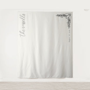 Tenture Calligraphie botanique beige serein