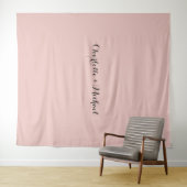Tenture Calligraphie de mariage Élégante Rose Or Nom Plain (En situation (horizontale))