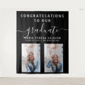 Tenture Calligraphie de script noir et blanc 2 Photo Diplô (Devant)