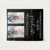 Tenture Calligraphie de script noir et blanc 2 Photo Remis (Devant (Horizontal))