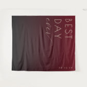 Tenture Calligraphie dégradé marron joyeux (Devant (Horizontal))