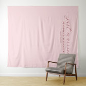 Tenture Calligraphie Élégante Rose Mariée (En situation (horizontale))