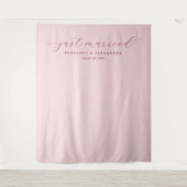 Tenture Calligraphie Élégante Rose Mariée (Devant)