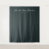 Tenture Calligraphie élégante vert foncé (Devant)