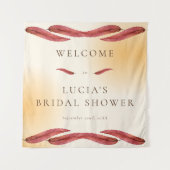 Tenture Calligraphie Feuille D'automne Bienvenue à la Baby (Devant)