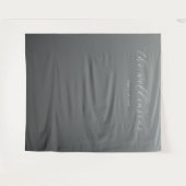 Tenture Calligraphie grise élégante (Devant (Horizontal))