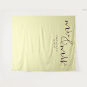 Tenture Calligraphie jaune pâle élégante (Devant (Horizontal))