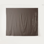Tenture Calligraphie Marron Sophistiquée (Devant (Horizontal))