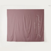 Tenture Calligraphie Mauve Élégant Juste Mariés (Devant (Horizontal))