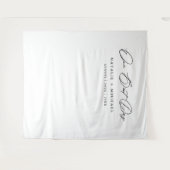 Tenture Calligraphie minimale Mariage Photo Booth Backdrop (Devant (Horizontal))