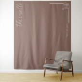 Tenture Calligraphie minimaliste marron élégante (En situation)