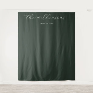 Tenture Calligraphie minimaliste verte sophistiquée