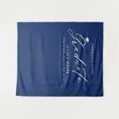 Tenture Calligraphie moderne simple bleu pour fête de remi (Devant (Horizontal))