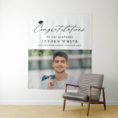 Tenture Calligraphie moderne Simple Photo Graduation Party (En situation)