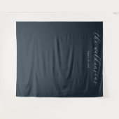 Tenture Calligraphie Navy Élégante (Devant (Horizontal))