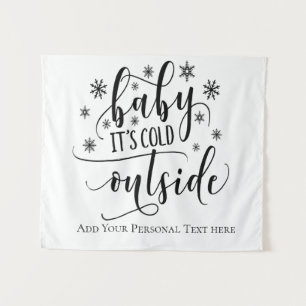Tenture Calligraphie personnalisée Baby Son froid dehors