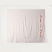 Tenture Calligraphie Rose Élégante (Devant (Horizontal))