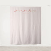 Tenture Calligraphie Rose Élégante (Devant)