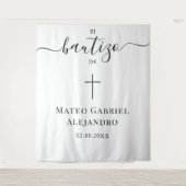 Tenture Calligraphie simple  Baptême | Baptême espagnol (Devant)