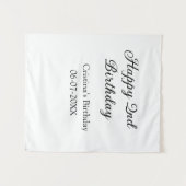 Tenture calligraphie simple minimale joyeux 2ème anniversa (Devant (Horizontal))