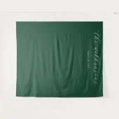 Tenture Calligraphie verte sophistiquée (Devant (Horizontal))