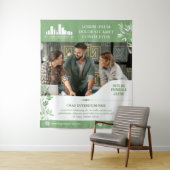 Tenture Calm Green Feuilles Wellness Promo Petite entrepri (En situation)