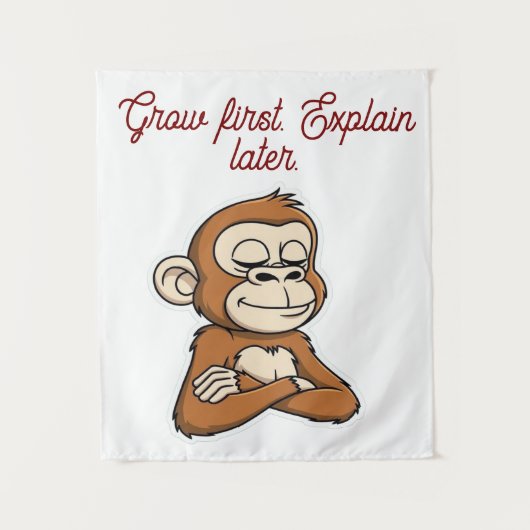 Tenture Calm Mind Monkey – Daily Balance  Tapestry (Devant)