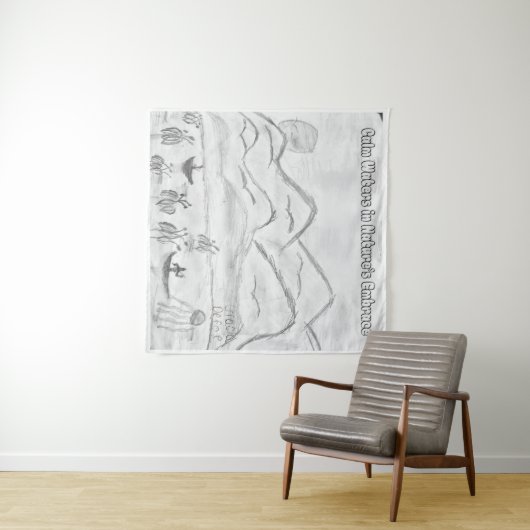 Tenture 'Calm Waters in  Nature's Embrace' Tapestry (En situation (horizontale))