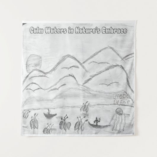 Tenture 'Calm Waters in Nature's Embrace' Tapestry (Devant)