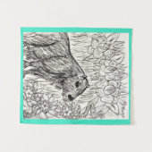 Tenture Calme Capybara (Devant (Horizontal))