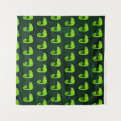 Tenture Caméléon mignon vert (Devant (Horizontal))