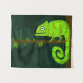 Tenture Caméléon mignon vert (Devant (Horizontal))