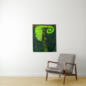 Tenture Caméléon vert mignon (En situation)