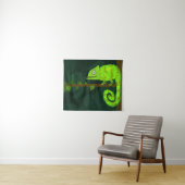 Tenture Caméléon vert mignon (En situation (horizontale))