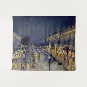 Tenture Camille Pissarro - Boulevard Montmartre la nuit
