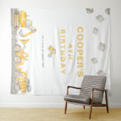 Tenture Camion à benne Boy Camion de construction Bienvenu (En situation (horizontale))