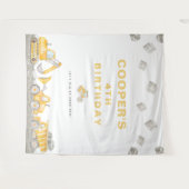 Tenture Camion à benne Boy Camion de construction Bienvenu (Devant (Horizontal))