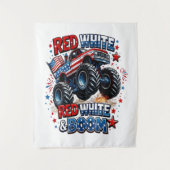 Tenture Camion monstre Red White Boom (Devant)