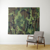 Tenture Camo Militaire Forêt Verte (En situation (horizontale))