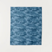 Tenture Camo Monocolore Bleu Acier (Devant)