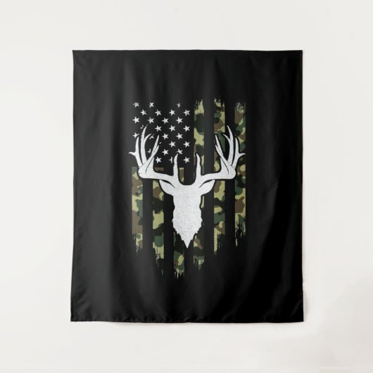 Tenture Camouflage Drapeau Américain Chasse Aux Cerfs (Devant)