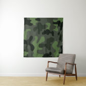 Tenture camouflage gris vert foncé no.14 imprimer (En situation (horizontale))