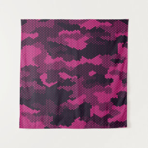 Tenture Camouflage hexagonal, texture militaire arrière - 